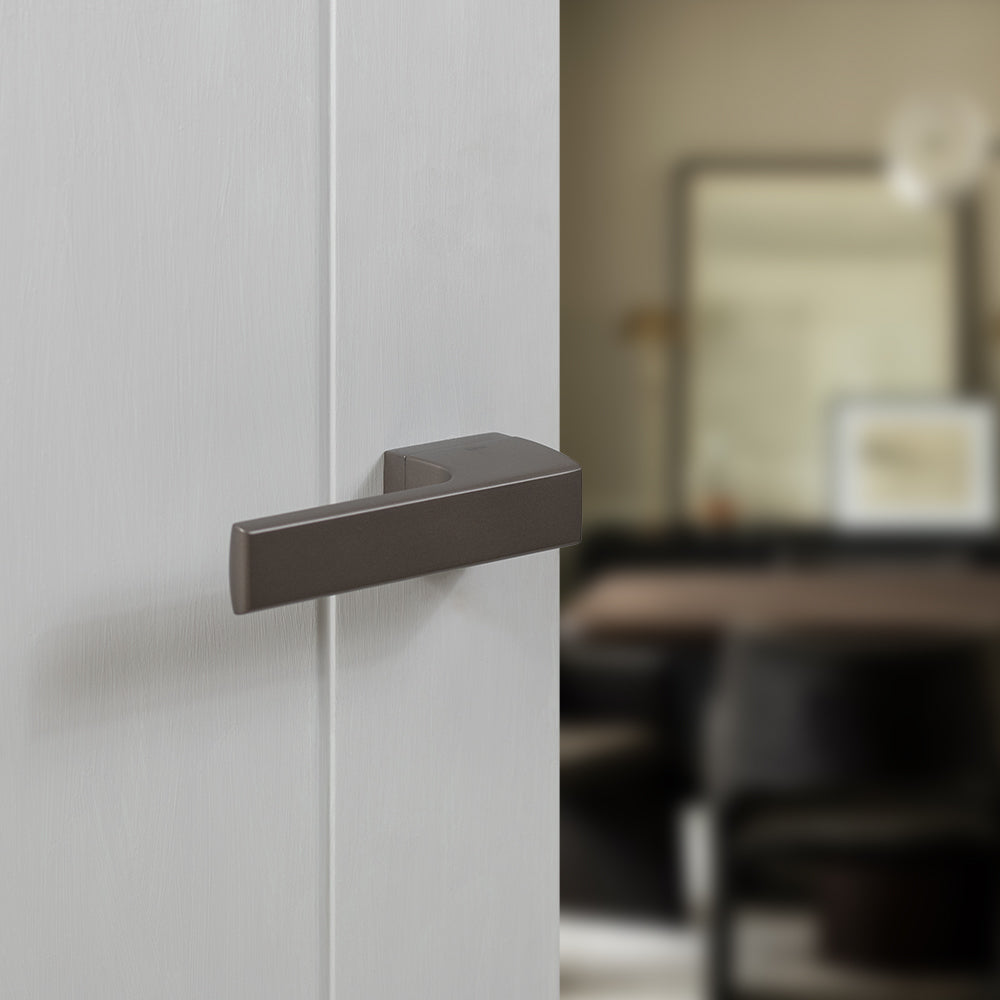 Quality image of Tupai Rapido RetaLine Panela Lever Door Handle on Long Rose - Titanium | Sku. t3099ltt | available from Trade Door Handles.