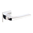 Quality image of Tupai Rapido 5S Line Canha Lever Door Handle on 5mm Slimline Square Rose - Bright Polished Chrome | Sku. t4007s5spc | available from Trade Door Handles.