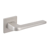 Quality image of Tupai Rapido 5S Line Canha Lever Door Handle on 5mm Slimline Square Rose - Pearl Nickel | Sku. t4007s5spl | available from Trade Door Handles.