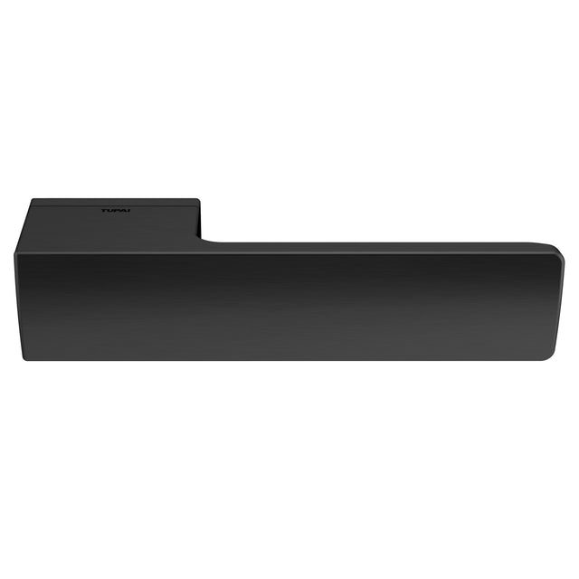 Quality image of Tupai Rapido RetaLine Cartelle Lever Door Handle on Long Rose - (Without Decorative Plate) - Pearl Black | Sku. t4084lmb | available from Trade Door Handles.
