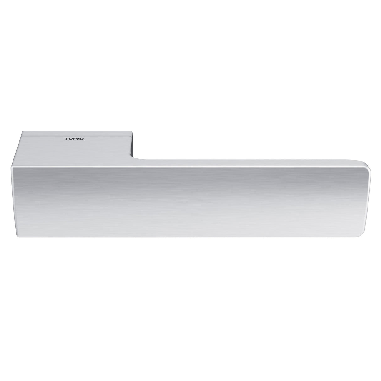 Quality image of Tupai Rapido RetaLine Cartelle Lever Door Handle on Long Rose - (Without Decorative Plate) - Satin Chrome | Sku. t4084lsc | available from Trade Door Handles.