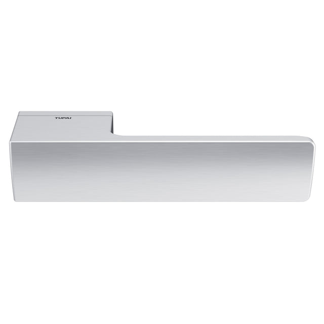 Quality image of Tupai Rapido RetaLine Cartelle Lever Door Handle on Long Rose - (Without Decorative Plate) - Satin Chrome | Sku. t4084lsc | available from Trade Door Handles.