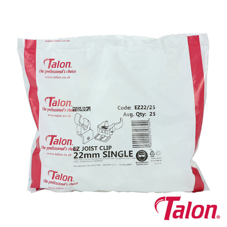 This is an image of Timco - EZ Joist Clip - White - EZ22/25 22mm - (25 PCS Bag) TALEZ2225