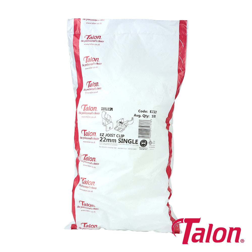 This is an image of Timco - EZ Joist Clip - White - EZ22 22mm - (100 PCS Bag) TALEZ22