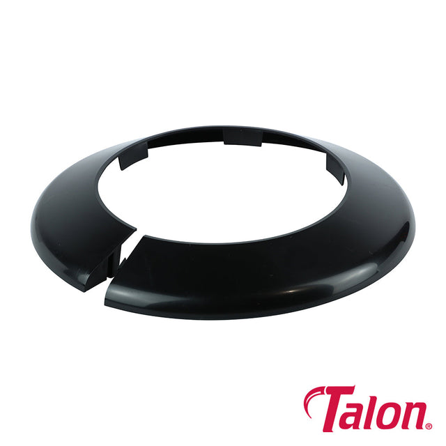 This is an image of Timco - Pipe Collar - Black - PC110BL 110mm - (1 Each Bag) TALPC110BL