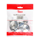 This is an image of Timco - Pipe Collar - Chrome - PCC10 10mm - (10 PCS Bag) TALPCC1010