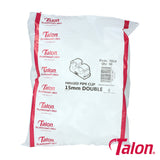 This is an image of Timco - Double Hinged Clip - White - TD15 15mm - (50 PCS Bag) TALTD15