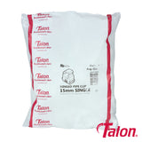 This is an image of Timco - Single Hinged Clip - White - TS15 15mm - (100 PCS Bag) TALTS15