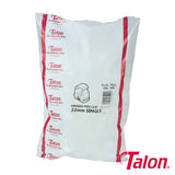 This is an image of Timco - Single Hinged Clip - White - TS22 22mm - (100 PCS Bag) TALTS22