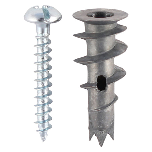This is an image of Timco - Metal Speed Plugs with Screws - Zinc 31.5mm - (300 PCS Tub) TBAZST