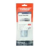 This is an image of Timco - Straight Tower Bolt - Zinc 3" (1 Each TIMpac) TBS3ZP