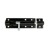 This is an image of Timco - Straight Tower Bolt - Black 6" (1 Each TIMpac) TBS6BP