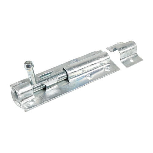 This is an image of Timco - Straight Tower Bolt - Zinc 6" (1 Each Plain Bag) TBS6ZB