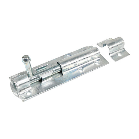 This is an image of Timco - Straight Tower Bolt - Zinc 6" (1 Each Plain Bag) TBS6ZB