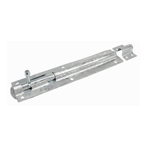 This is an image of Timco - Straight Tower Bolt - Hot Dipped Galvanised 8" (1 Each Plain Bag) TBS8GB