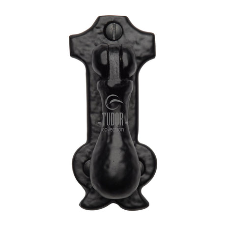 Tudor Cabinet Drop Pull on Plate Black Iron - M.Marcus code TC549