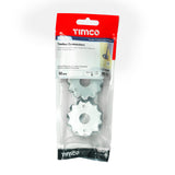 This is an image of Timco - Timber Connectors - Double Sided - Galvanised 50mm / M12 (6 Pieces TIMpac) TCD50P