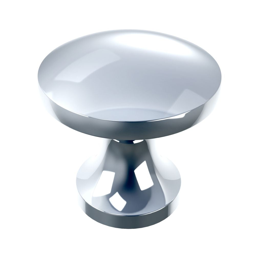 High quality image of the TOP Drawer Fittings - Round Cabinet knob 24.2mm Dia. Polished Chrome Finish | Sku. tdfk24-cp | available to order from Trade Door Handles.