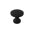 High quality image of the TOP Drawer Fittings - Round Cabinet knob 24.2mm Dia. Matt Black Finish | Sku. tdfk24-mb | available to order from Trade Door Handles.