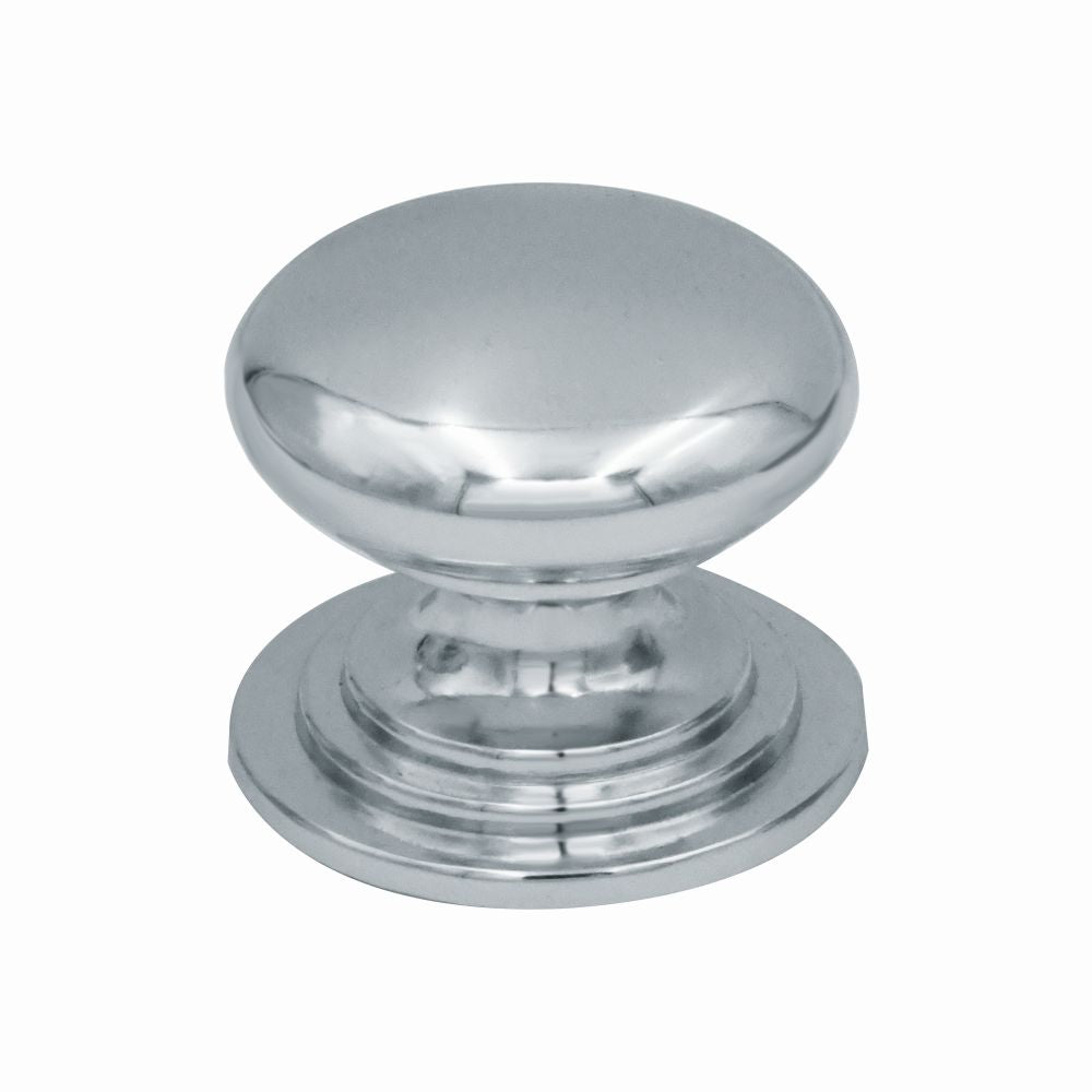 High quality image of the TOP Drawer Fittings - Round Cabinet knob 37mm Dia. Polished Chrome Finish | Sku. tdfk37-cp | available to order from Trade Door Handles.