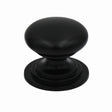 High quality image of the TOP Drawer Fittings - Round Cabinet knob 37mm Dia. Matt Black Finish | Sku. tdfk37-mb | available to order from Trade Door Handles.