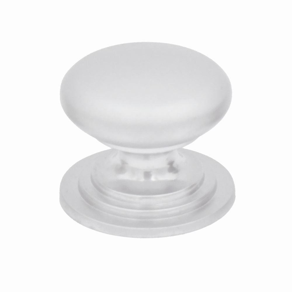 High quality image of the TOP Drawer Fittings - Round Cabinet knob 37mm Dia. Matt White Finish | Sku. tdfk37-mw | available to order from Trade Door Handles.