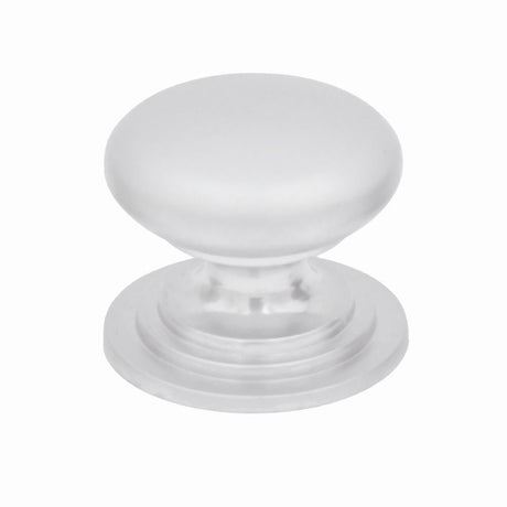 High quality image of the TOP Drawer Fittings - Round Cabinet knob 37mm Dia. Matt White Finish | Sku. tdfk37-mw | available to order from Trade Door Handles.