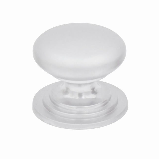 High quality image of the TOP Drawer Fittings - Round Cabinet knob 37mm Dia. Matt White Finish | Sku. tdfk37-mw | available to order from Trade Door Handles.