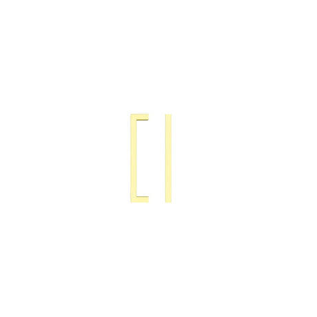 High quality image of the TOP Drawer Fittings - Square Block Cabinet handle 128mm CTC Brushed Gold Finish | Sku. tdfps-128-bg | available to order from Trade Door Handles.