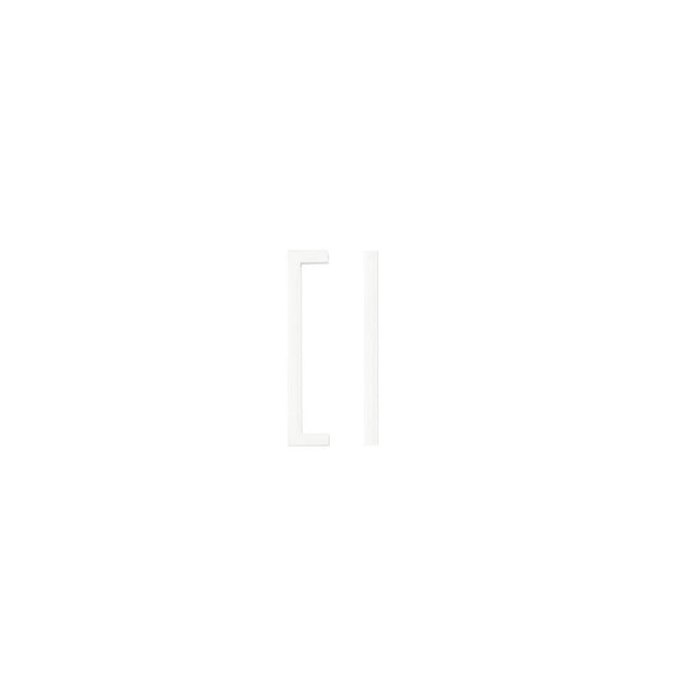 High quality image of the TOP Drawer Fittings - Square Block Cabinet handle 128mm CTC Matt White Finish | Sku. tdfps-128-mw | available to order from Trade Door Handles.