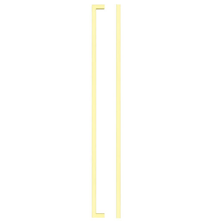 High quality image of the TOP Drawer Fittings - Square Block Cabinet handle 448mm CTC Brushed Gold Finish | Sku. tdfps-448-bg | available to order from Trade Door Handles.