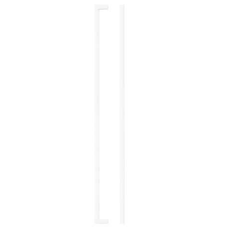 High quality image of the TOP Drawer Fittings - Square Block Cabinet handle 448mm CTC Matt White Finish | Sku. tdfps-448-mw | available to order from Trade Door Handles.