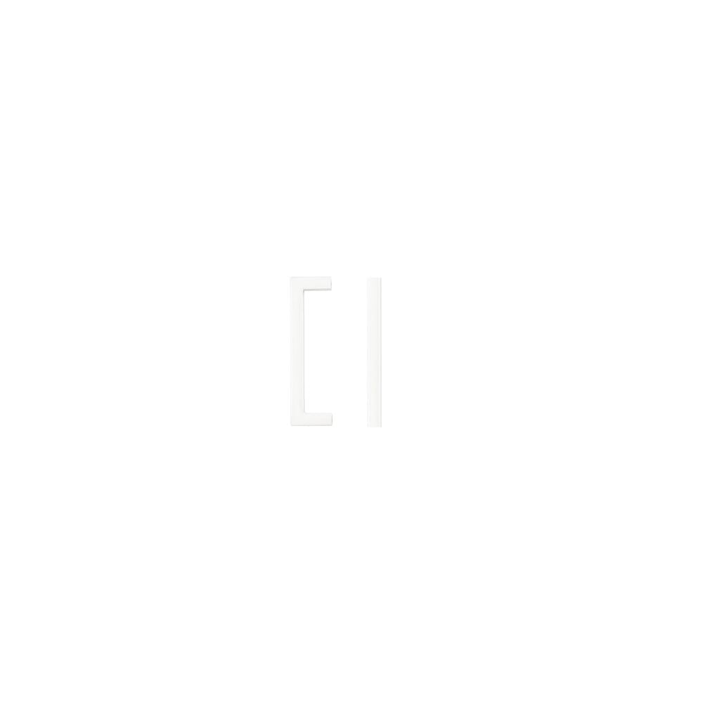 High quality image of the TOP Drawer Fittings - Square Block Cabinet handle 96mm CTC Matt White Finish | Sku. tdfps-96-mw | available to order from Trade Door Handles.
