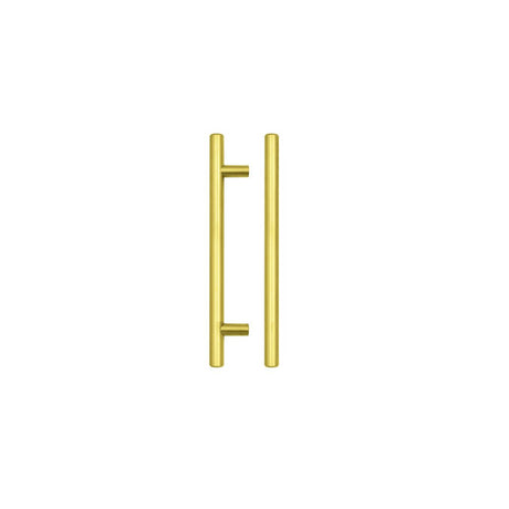 High quality image of the TOP Drawer Fittings - T Bar Cabinet handle 128mm CTC, 188mm Total length Brushed Gold Finish | Sku. tdfpt-128-188bg | available to order from Trade Door Handles.