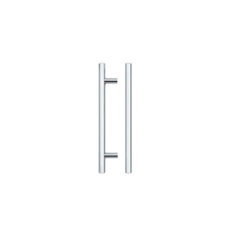High quality image of the TOP Drawer Fittings - T Bar Cabinet handle 128mm CTC, 188mm Total length Polished Chrome Finish | Sku. tdfpt-128-188cp | available to order from Trade Door Handles.