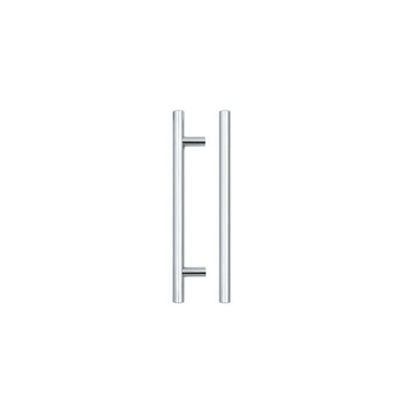 High quality image of the TOP Drawer Fittings - T Bar Cabinet handle 128mm CTC, 188mm Total length Polished Chrome Finish | Sku. tdfpt-128-188cp | available to order from Trade Door Handles.