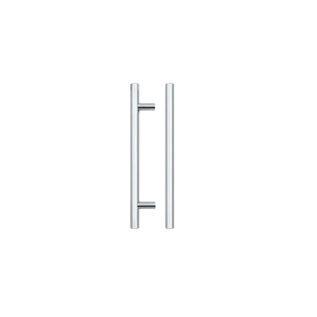 High quality image of the TOP Drawer Fittings - T Bar Cabinet handle 128mm CTC, 188mm Total length Polished Chrome Finish | Sku. tdfpt-128-188cp | available to order from Trade Door Handles.