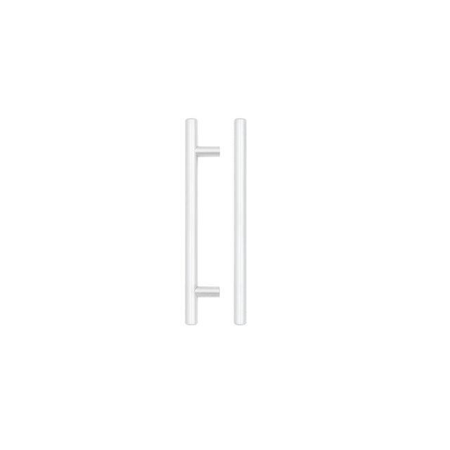 High quality image of the TOP Drawer Fittings - T Bar Cabinet handle 128mm CTC, 188mm Total length Matt White Finish | Sku. tdfpt-128-188mw | available to order from Trade Door Handles.