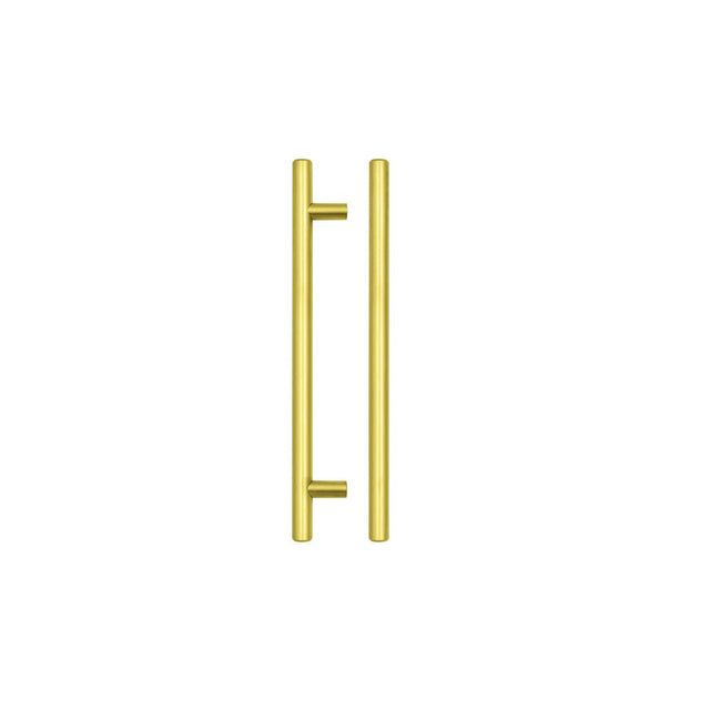 High quality image of the TOP Drawer Fittings - T Bar Cabinet handle 160mm CTC, 220mm Total length Brushed Gold Finish | Sku. tdfpt-160-220bg | available to order from Trade Door Handles.