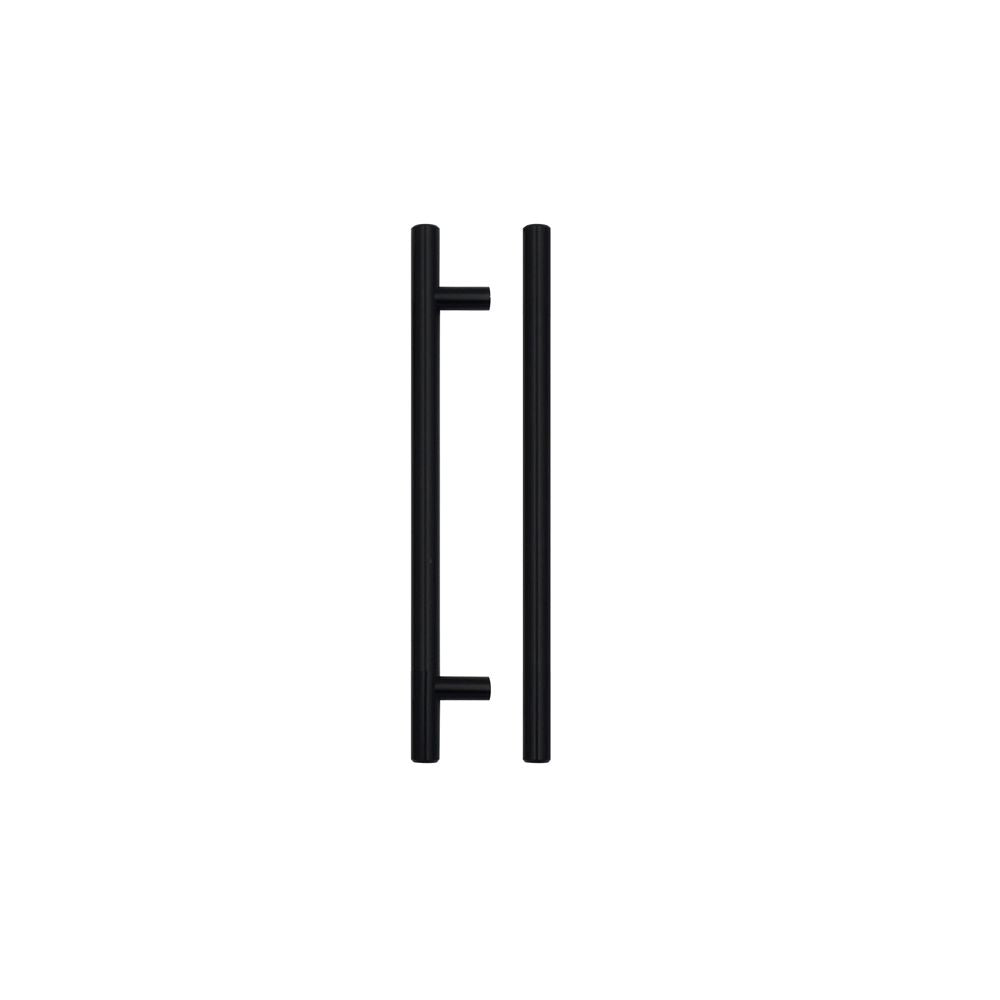 High quality image of the TOP Drawer Fittings - T Bar Cabinet handle 160mm CTC, 220mm Total length Matt Black Finish | Sku. tdfpt-160-220mb | available to order from Trade Door Handles.