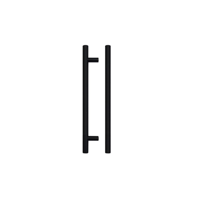 High quality image of the TOP Drawer Fittings - T Bar Cabinet handle 160mm CTC, 220mm Total length Matt Black Finish | Sku. tdfpt-160-220mb | available to order from Trade Door Handles.
