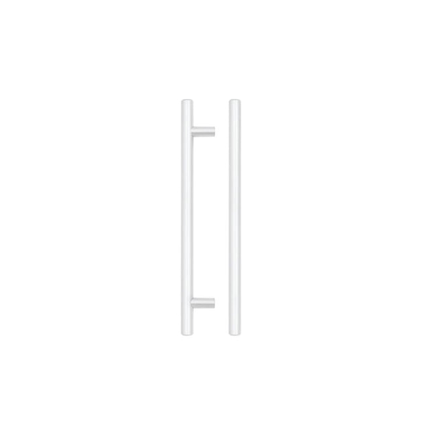High quality image of the TOP Drawer Fittings - T Bar Cabinet handle 160mm CTC, 220mm Total length Matt White Finish | Sku. tdfpt-160-220mw | available to order from Trade Door Handles.