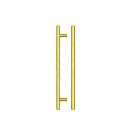 High quality image of the TOP Drawer Fittings - T Bar Cabinet handle 192mm CTC, 252mm Total length Brushed Gold Finish | Sku. tdfpt-192-252bg | available to order from Trade Door Handles.