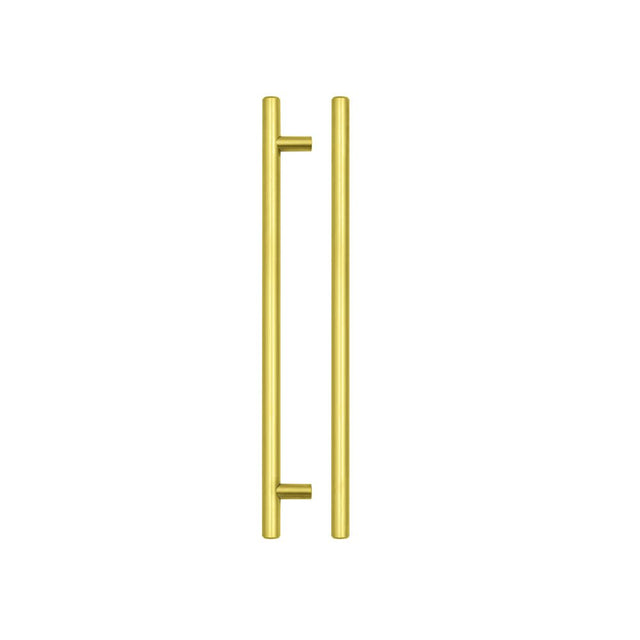 High quality image of the TOP Drawer Fittings - T Bar Cabinet handle 224mm CTC, 284mm Total length Brushed Gold Finish | Sku. tdfpt-224-284bg | available to order from Trade Door Handles.