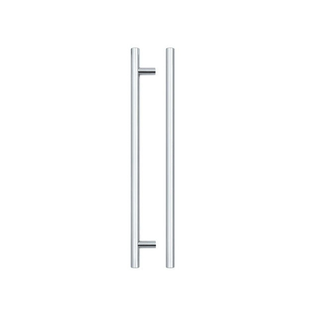 High quality image of the TOP Drawer Fittings - T Bar Cabinet handle 224mm CTC, 284mm Total length Polished Chrome Finish | Sku. tdfpt-224-284cp | available to order from Trade Door Handles.