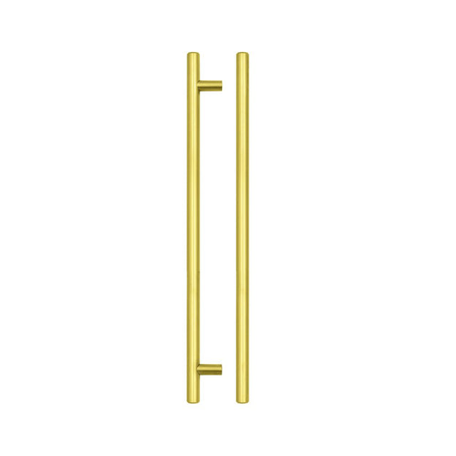 High quality image of the TOP Drawer Fittings - T Bar Cabinet handle 256mm CTC, 316mm Total length Brushed Gold Finish | Sku. tdfpt-256-316bg | available to order from Trade Door Handles.