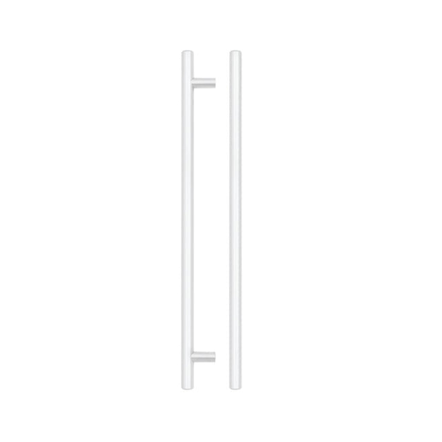 High quality image of the TOP Drawer Fittings - T Bar Cabinet handle 256mm CTC, 316mm Total length Matt White Finish | Sku. tdfpt-256-316mw | available to order from Trade Door Handles.