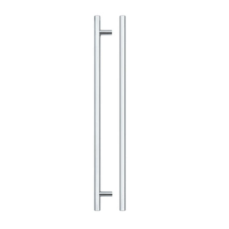 High quality image of the TOP Drawer Fittings - T Bar Cabinet handle 288mm CTC, 348mm Total length Polished Chrome Finish | Sku. tdfpt-288-348cp | available to order from Trade Door Handles.