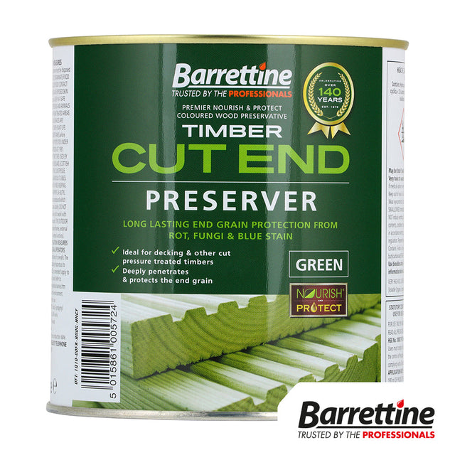 This is an image of Timco - Timber Cut End Preserver - Green 1L (1 Each Tin) TEGR001