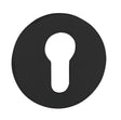 Quality image of Tupai Rapido 5S Line Euro Escutcheons on 5mm Slimline Round Rose - Pearl Black | Sku. tescer5smb | available from Trade Door Handles.
